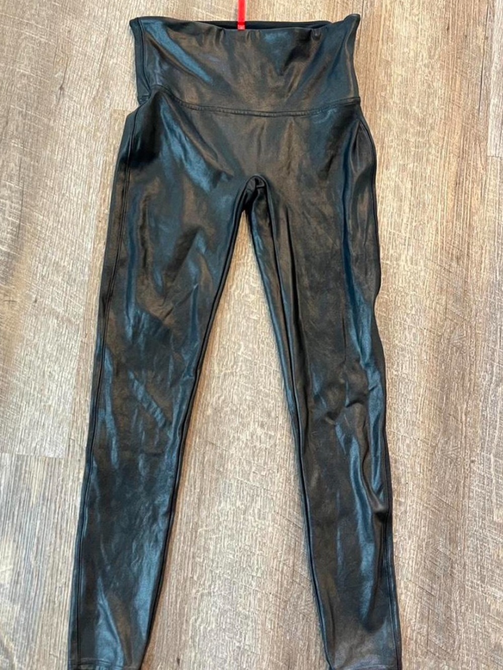 SPANX Black Faux Leather Leggings